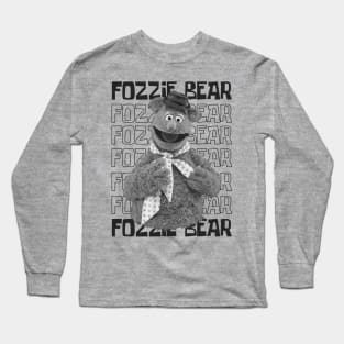 Monochrome Cute Fozzie Long Sleeve T-Shirt